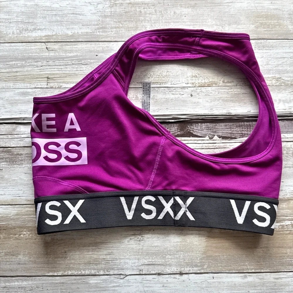 VSX Victorias Secret The Player Racerback Unlined Sports Bra Like A Boss Size S